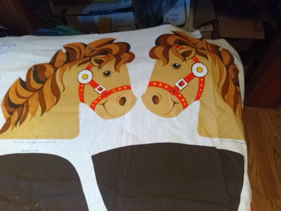 Cranston Print Cowboy/Cowgirl Costume Panel W/vest & Hobby Horse - Image 3 of 4