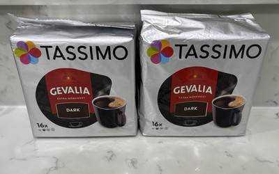 TASSIMO GEVALIA DARK NEW IN SEALED PACKAGES 16 X ~ 2 PACKS