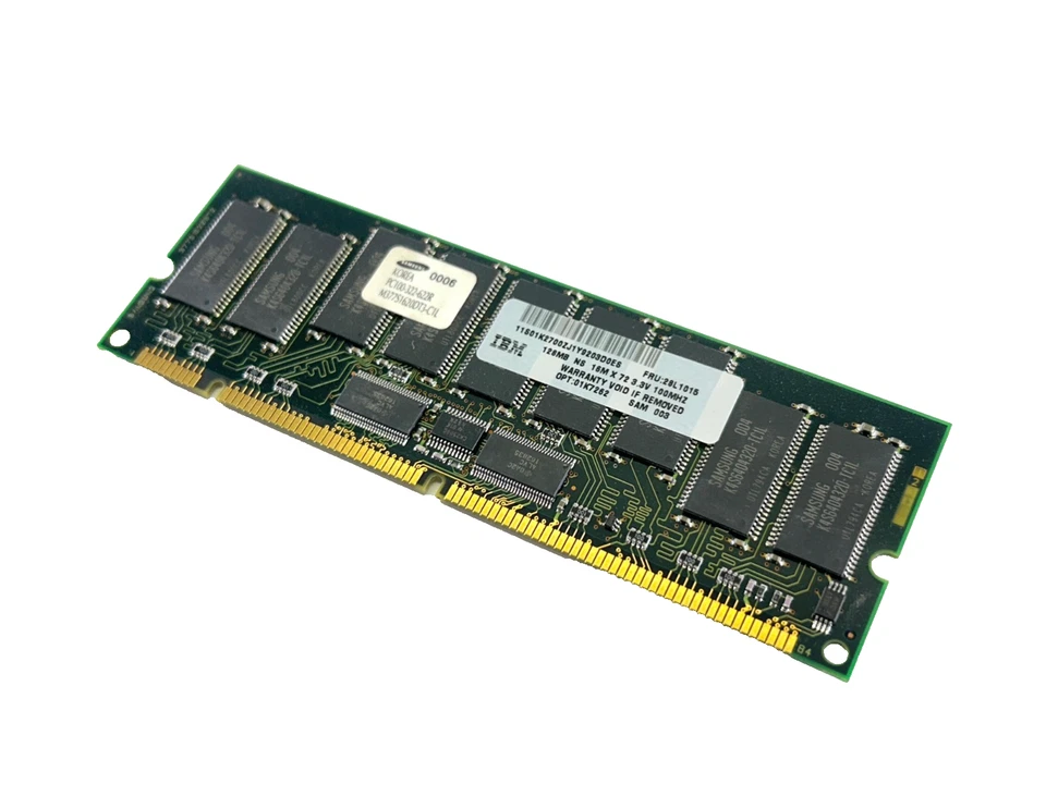 IBM PC100-322-622R 128MB NS 16Mx72 3.3V 100MHz Memory Module - Image 2 of 4