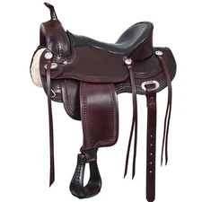 HILASON Western Horse Saddle American Leather Treeless Trail Pleasure | Barrel