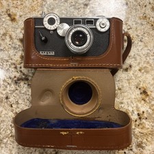 VINTAGE Argus C3 BRICK 35mm CAMERA f/3.5 50mm Lens Leather Case - Tested Works