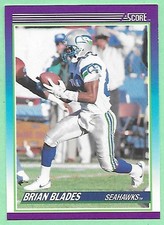 1990 Score Football Brian Blades #139 Seattle Seahawks👍