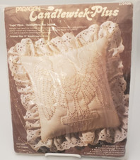 Paragon Candlewick Plus 14x14 American Eagle Pillow VTG Sealed Needlecraft Kit