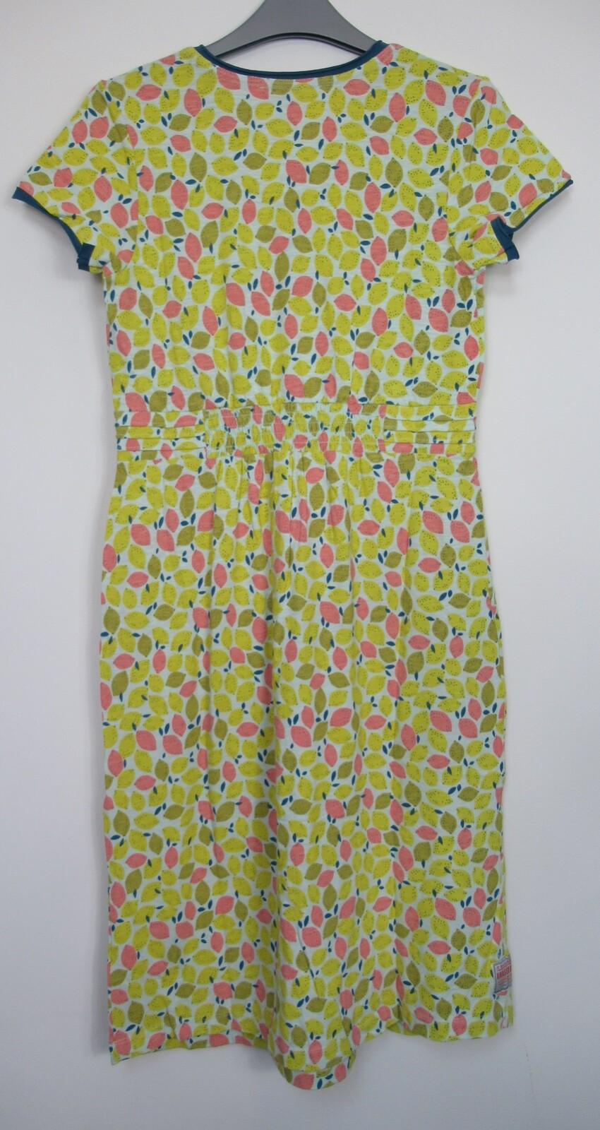 New Brakeburn Yellow Lemon Print Wrap Jersey Summer Dress - Size 8 - 18 |  eBay