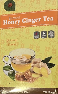 4  20 Bag Boxes  252 Oz Honey Ginger Tea Original Flavor All Natural No Caffeine