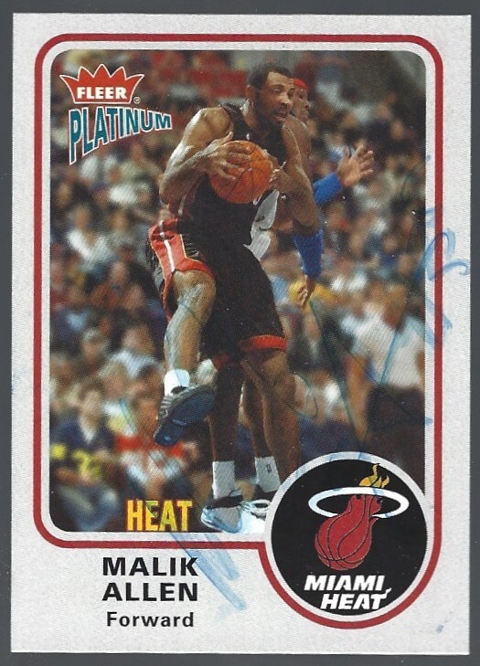 Malik Allen 2002-03 Fleer Platinum #82 IP autograph signed card