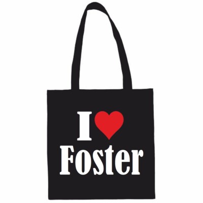 Tasche Beutel Baumwolltasche I Love Foster Geburtstag Geschenk Valentinstag Oste