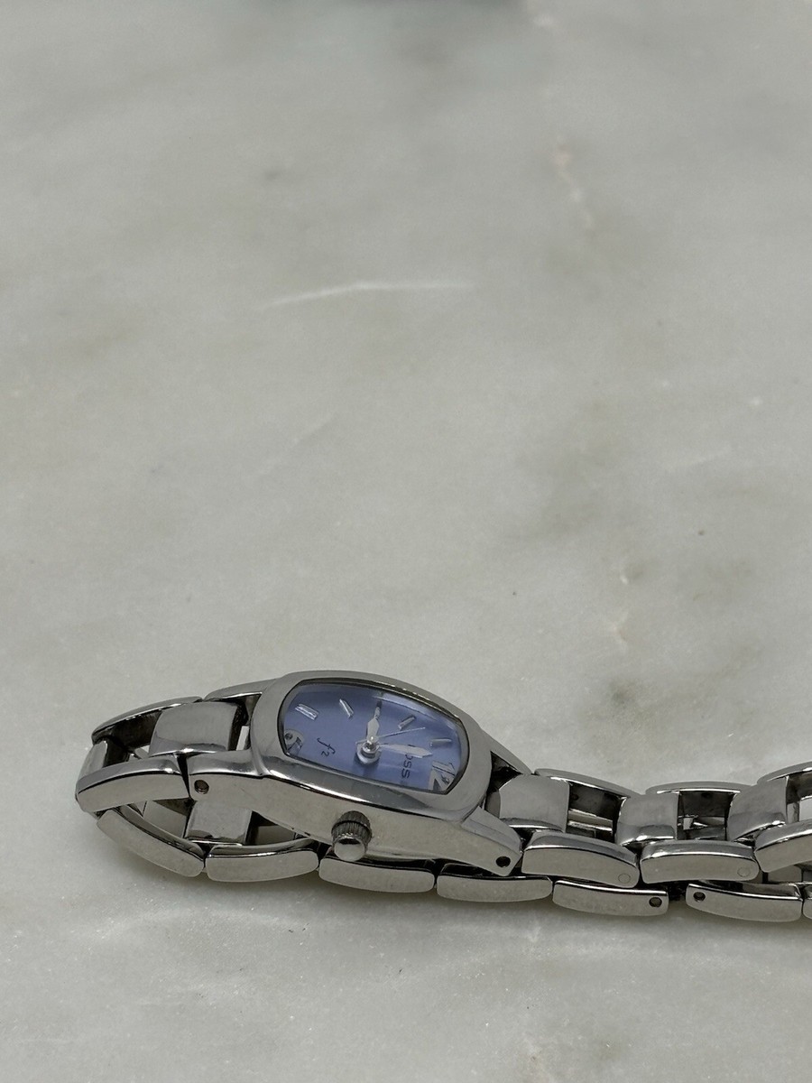 Vintage Fossil F2 Ladies ES-9527 Purple Dial Stainless Steel  display picture 1