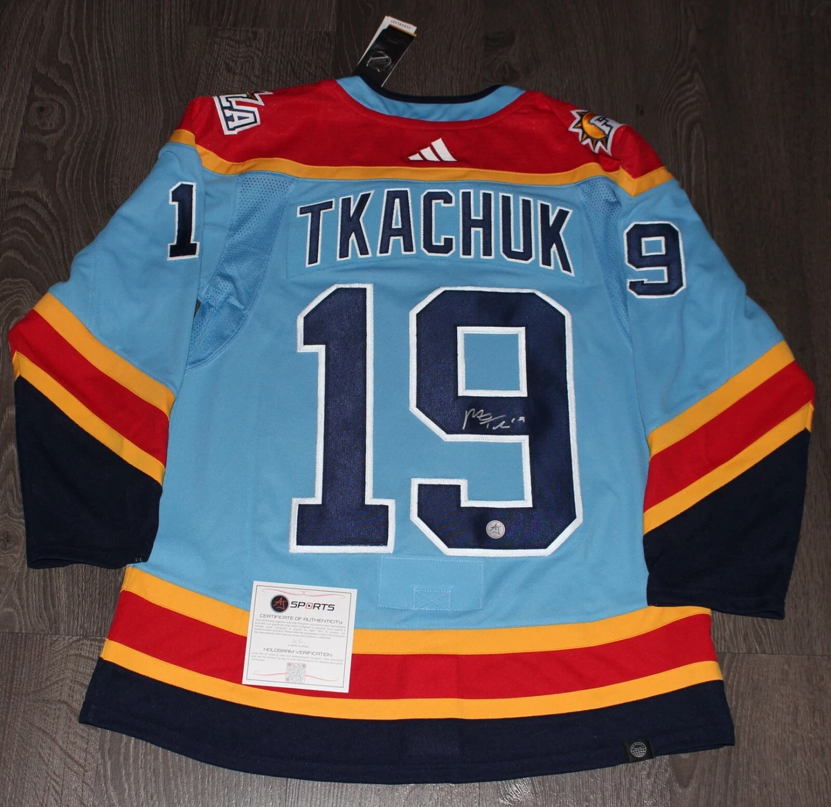 Matthew Tkachuk Signed Florida Panthers Reverse Retro 2.0 Adidas