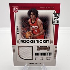 2022 Panini Contenders Basketball Jalen Green Rookie Ticket # RTS-JGR Rockets RC
