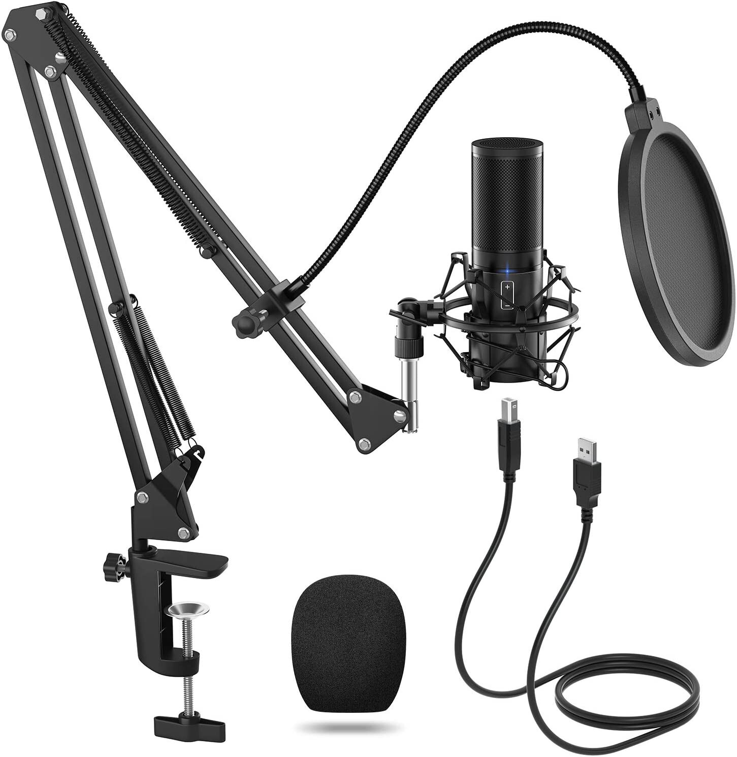 Microphone à condensateur USB pour éliminer les bruits de fond sur PC