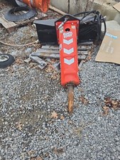 ALLIED 777 HYDRAULIC CONCRETE BREAKER ATTACHMENT setup WITH SKID STEER  PLATE