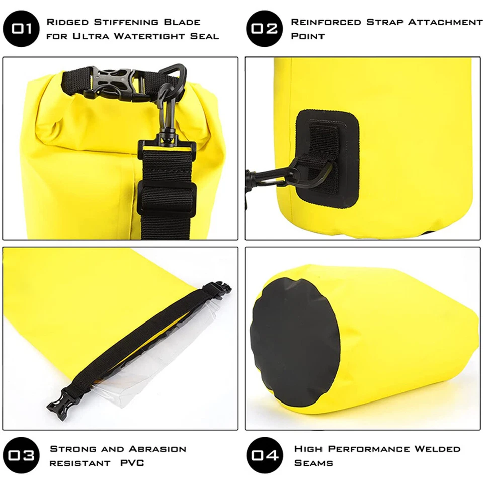 2L-30LWasserfester Packsack Seesack Wasserdichte Trockentasche Aqua Bag Camping - Bild 4 von 4