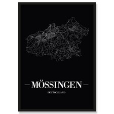 JUNIWORDS Stadtposter, Mössingen, Schwarz, K...