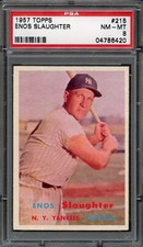 BB - 1957 Topps - #215 - Enos Slaughter - PSA 8 - NM-MT