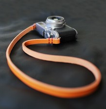 10mm thick light brown leather handmade camera neck shoulder strap  windmup
