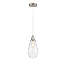 Innovations Edison Cindyrella 7" 1 Light Mini Pendant, SN - 616-1P-SN-G654-7