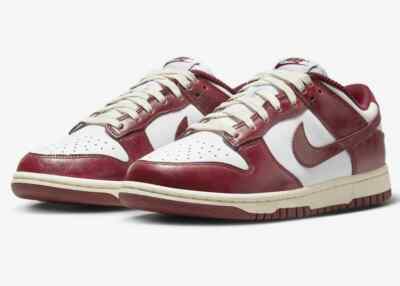 Nike Dunk Low Vintage Red Retro Sneaker Freizeitschuhe Turnschuhe Neu EU 40.5 42