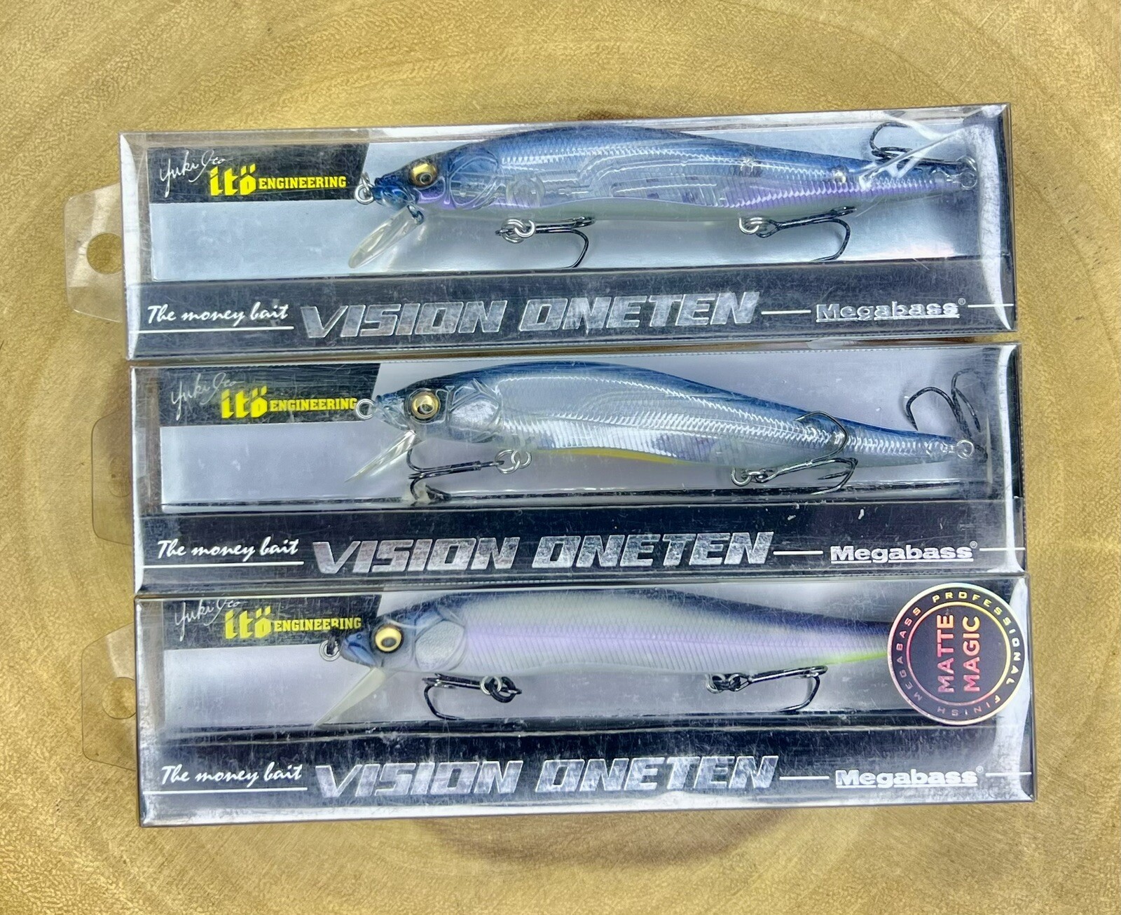 Megabass (Lot Of 3) Ito Vision OneTen & (Matte Series) Suspending Jerkbaits, NWT - Image 9