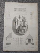 Worcester Lodge, Middleton Road, Holloway - Antique Print - 1868