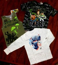 Shirts 3pc Set Disney Oshkosh Tshirts Cotton Boy size 4/5 New