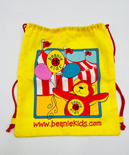 RARE Beanie Kids Draw String Bag Backpack Collectable Yellow & Red Vintage 