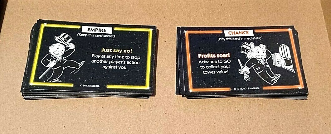 Monopoly Empire Board Game Replacements - 6 Gold Tokens + Chance
