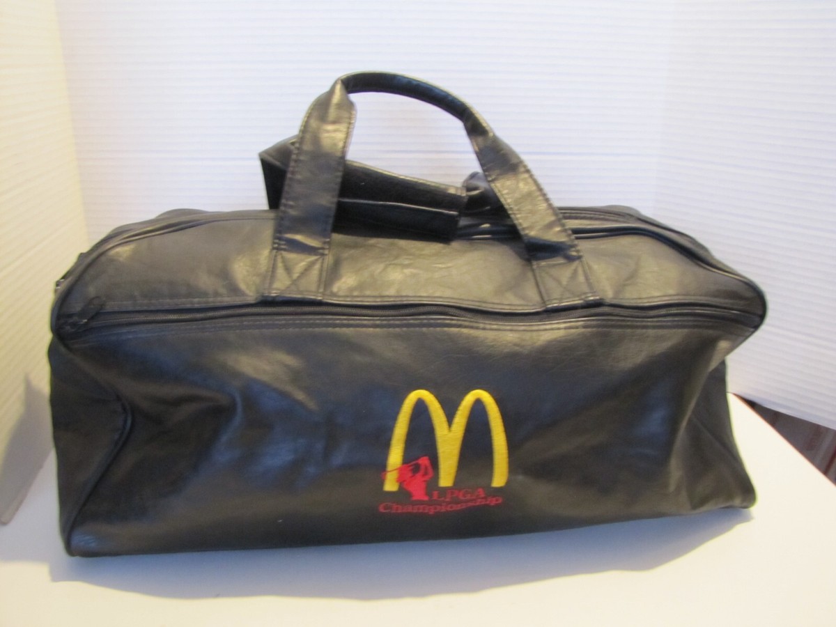 VTG McDONALDS LPGA CHAMPIONSHIP LEATHER LIKE DUFFLE BAG 8