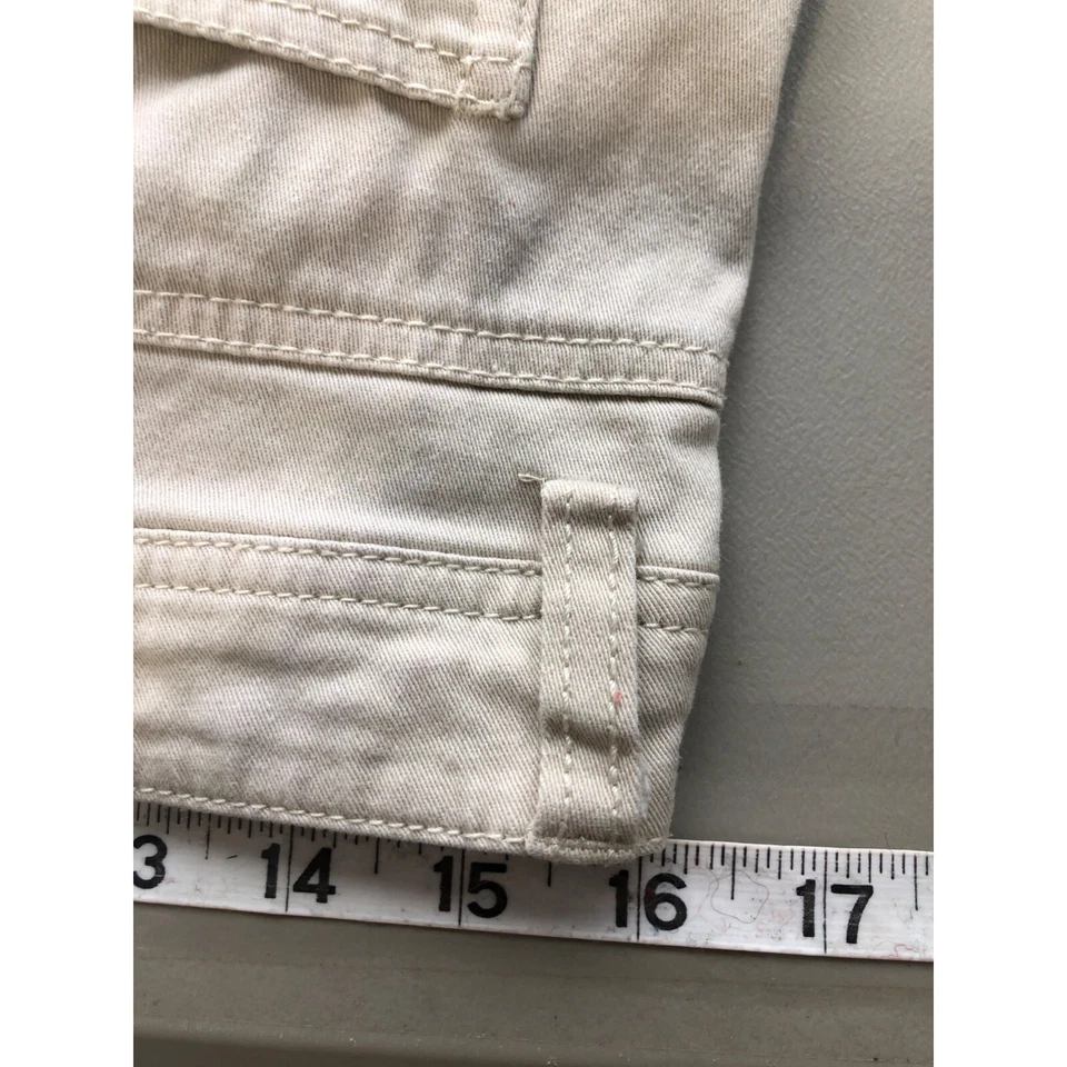 Pantalón Bogari Mujer Talla 8 Beige Cosido Bolsillos Traseros Diseñado en Italia Pantalón Foto 3 de 4