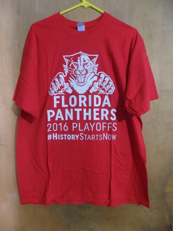 FLORIDA PANTHERS 2016 PLAYOFFS DOUBLE-SIDED GRAPHICS  T-SHIRT [L]