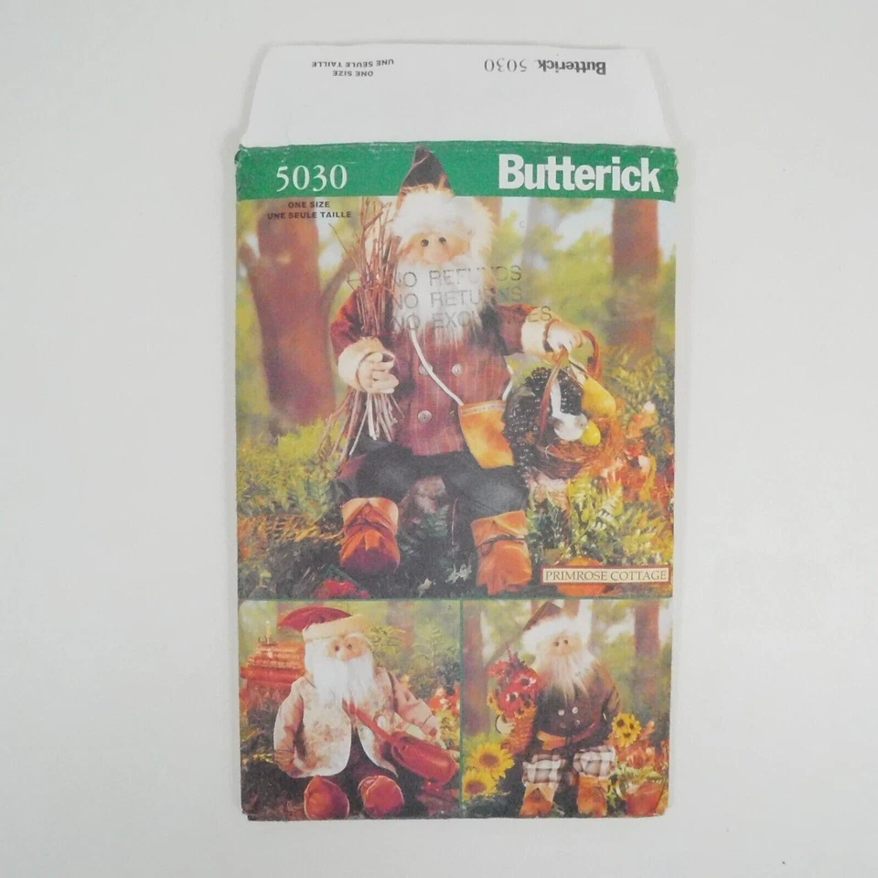 Butterick 5030 Woodland Elves Pattern One Size Uncut Primrose Cottage Christmas - Image 3 of 4