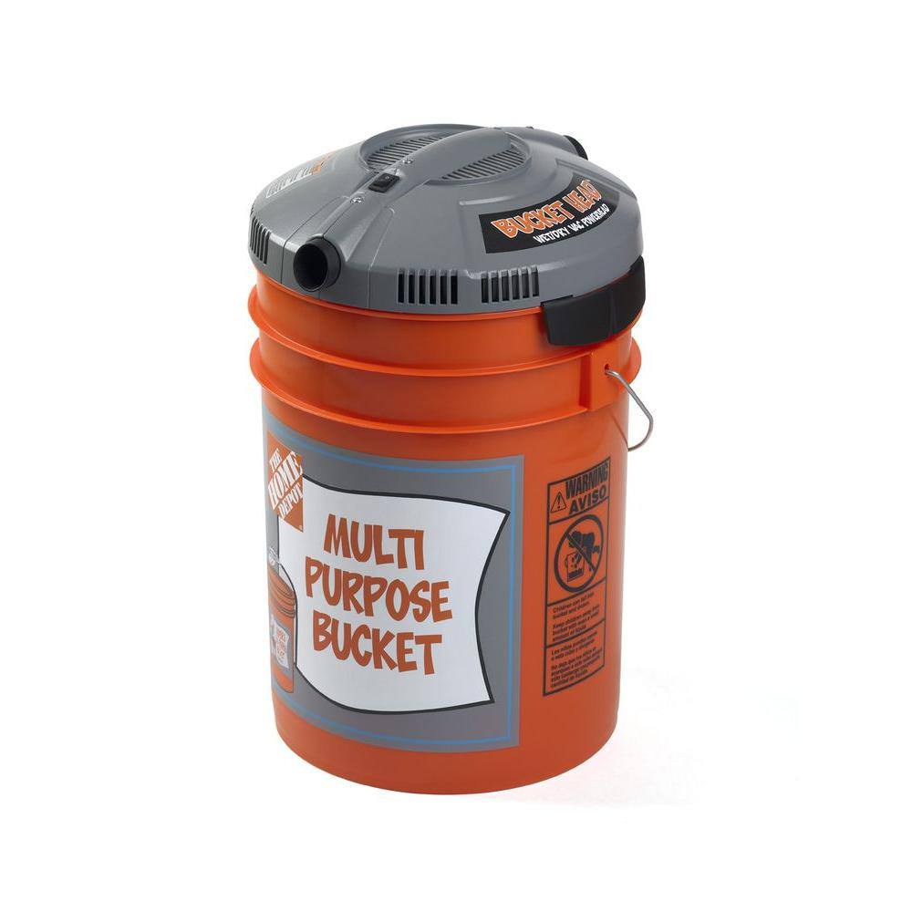 Bucket Head 5 Gal. Wet HP Dry Shop Vac Vacuum Powerhead Cleaner Blower Port
