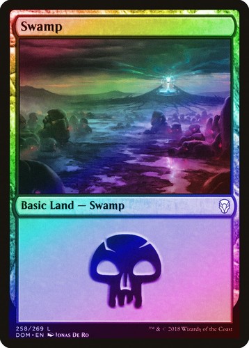 Swamp (406) (Retro Frame) #406 (Foil) (NM) Dominaria Remastered