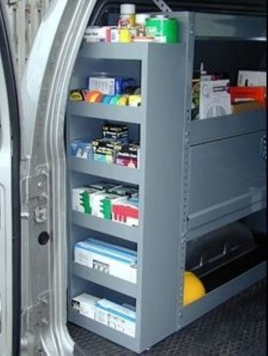 Heavy-Duty Shelf Tower - 20-Gauge Steel, Powder Coat Finish, Compact Design