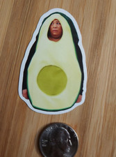 AVOCADO Sticker FUNNY Sticker Comedy Sticker Joke Decal Weird Sticker Creepy Odd