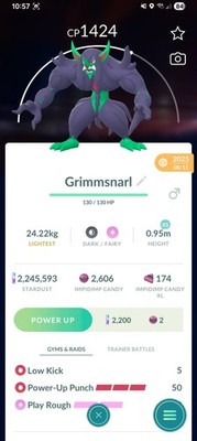 Grimmsnarl Pokemon Great League Pvp 3 Moves Under 1500 Cp