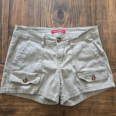 Union Bay Jean Shorts Women s 5 Tan Beige Cotton Blend Stretch