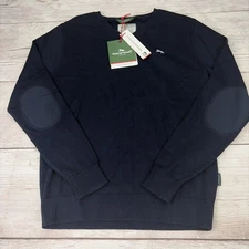 NWT Horseware Ireland Men’s S Cotton Knit Sweater Blue Long Sleeve V Neck FreShp
