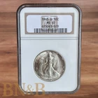 1945-D Walking Liberty Half Dollar NGC MS-65 (Old Holder) – Bright White Luster