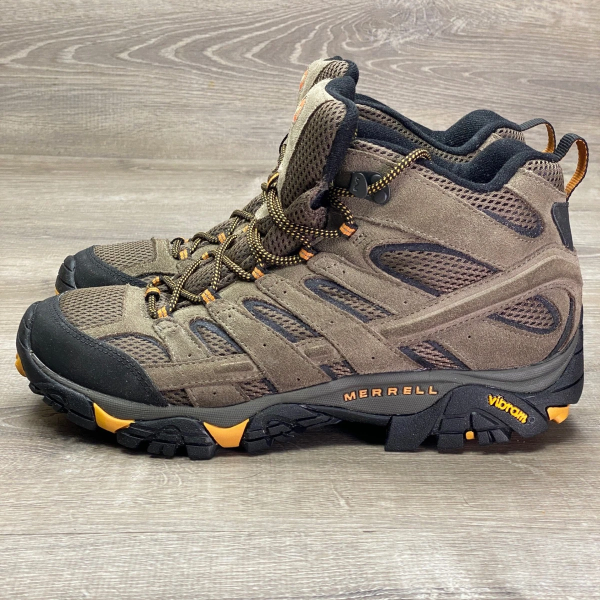 Merrell Moab 2 Mid Hiking Boots Mens 10.5W Earth Brown Suede Waterproof Trail Suede Men main image 2
