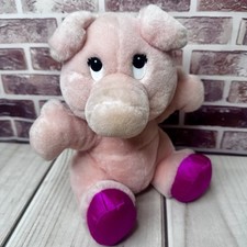 Vintage 1988 DAKIN Pink Pig Plush 11   Korea  Adorable   