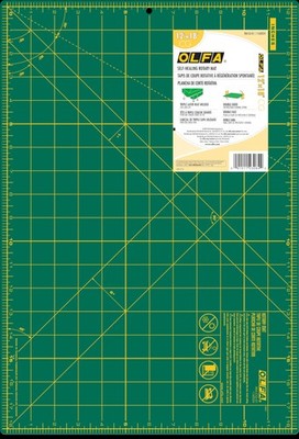 OLFA 12'' x 18'' Self Healing Rotary Cutting Mat (RM-CG) - Double Sided 12x18 Inch