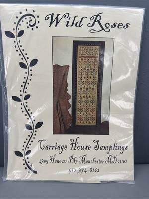 Wild Roses Counted Cross Stitch Carriage House Samplings Chart And Linen