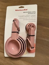 Kitchenaid Pink Measuring Cups & Spoons Set