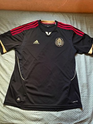 Authentic Adidas Mexico 2010 2011 Gold Cup Away Jersey Black and Gold Men s sz L