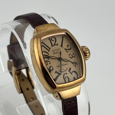 Glam Rock Miami Beach Watch Women 27mm Rose Gold Tone Art  display picture 3