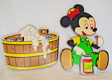 Vintage Walt Disney Mickey Mouse Wall Hangings Nursery Bedroom Decor 1970's