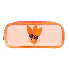 Tinc Cute Orange Clear PVC School Pencil Case  Travel  Make Up Bag  Cosmetic