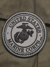 Großes PVC 3D Klett-Abzeichen Patch Emblem „US MARINE CORPS“ AIRSOFT BW US-ARMY
