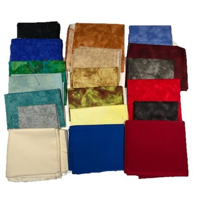 Quilt Craft Fabric Remnants Variety Grunge & Solids See Photos  **READ**